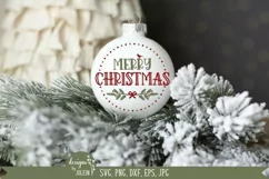 Round Merry Christmas with Cardinal, Christmas Designs Product Image 3