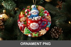 christmas ornament snowman in marshmallow mug Product Image 1