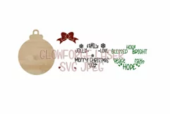 Christmas Family Ornament Glowforge Laser SVG JPEG Christmas