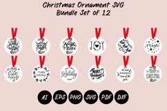 christmas ornament for christmas tree with round shape bundle svg set of 12