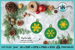 Christmas Ornament Gift Tag SVG Bundle Product Image 10