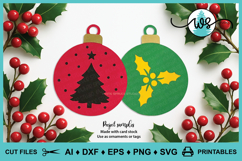 Christmas Ornament Gift Tag SVG Bundle Product Image 5