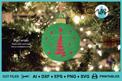 Christmas Ornament Gift Tag SVG Bundle Product Image 6