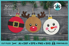 Christmas Ornament Gift Tag SVG Bundle Product Image 7