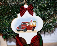 Christmas Gnomes Red Truck Sublimation, Christmas Gnomes PNG Product Image 3
