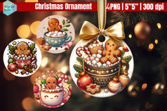 Hot drinks Christmas Ornaments PNG Product Image 1