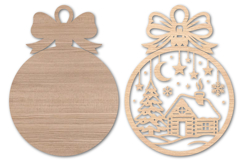Christmas Ornament House Laser Cut SVG Design Product Image 2