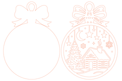 Christmas Ornament House Laser Cut SVG Design Product Image 3