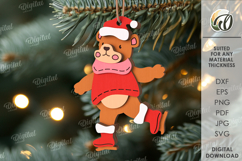 Christmas Ornaments Bundle Lasercut. Christmas Decor SVG Product Image 2