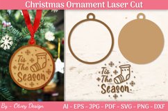 Christmas laser SVG | Christmas Ornament Laser Cut Product Image 1