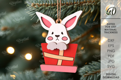 Christmas Ornaments Bundle Lasercut. Christmas Decor SVG Product Image 6