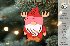 Christmas Ornaments Bundle Lasercut. Christmas Decor SVG Product Image 8