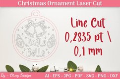 Christmas laser SVG | Christmas Ornament Laser Cut Product Image 2