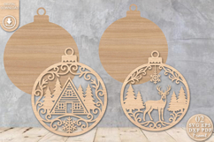 Christmas Ornament Laser Cut File SVG Product Image 2