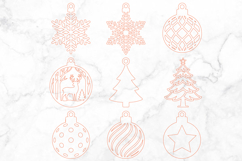 Christmas Ornament Laser Cut File SVG Bundle Product Image 2