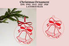 christmas ornament laser cut files SVG PNG PDF DXF EPS for laser cutting machine