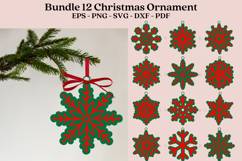 christmas ornament laser cut files SVG PNG PDF DXF EPS for laser cutting machine