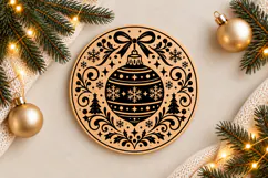 Christmas Ornament Laser Cut SVG Product Image 1