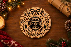 Christmas Ornament Laser Cut SVG Product Image 2