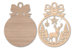 Christmas Ornament Laser Cut SVG Design Product Image 2