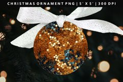 Sequin Round Christmas Ornament Sublimation PNG Product Image 1