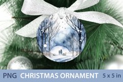 Round Christmas Ornament PNG | Christmas City PNG | Blue set Product Image 1