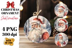 Christmas ornament sublimation. Santa Claus 4 design PNG Product Image 1