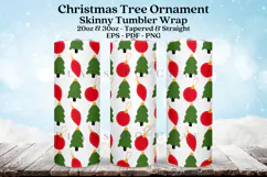 christmas ornament skinny tumbler sublimation wrap with high resolution and transparant background are for 20oz and 30oz skinny tumbler