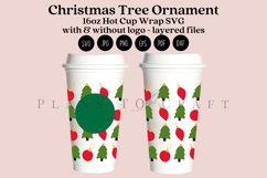 christmas ornament starbucks 16oz hot cup tumbler wrap svg presized template for tumbler grande suitable for cricut and silhouette