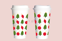 christmas ornament starbucks 16oz hot cup tumbler wrap svg presized template for tumbler grande suitable for cricut and silhouette
