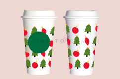christmas ornament starbucks 16oz hot cup tumbler wrap svg presized template for tumbler grande suitable for cricut and silhouette