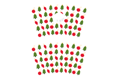 christmas ornament starbucks 24oz cold cup tumbler wrap svg presized template for tumbler venti suitable for cutting machine or sublimation