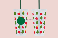 christmas ornament starbucks 24oz cold cup tumbler wrap svg presized template for tumbler venti suitable for cutting machine or sublimation
