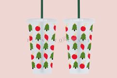 christmas ornament starbucks 24oz cold cup tumbler wrap svg presized template for tumbler venti suitable for cutting machine or sublimation