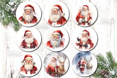 Round Christmas ornament sublimation Bundle contains 106 designs with cute Snowman and Baby Animals and 3D Christmas Flowers PNG