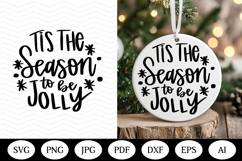 Christmas Ornament SVG Design, christmas round illustration Product Image 1