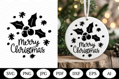 Christmas Ornament SVG Design, christmas round illustration Product Image 1