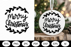 Christmas Ornament SVG Design, christmas round illustration Product Image 1