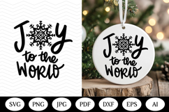 Christmas Ornament SVG Design, christmas round illustration Product Image 1