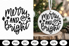 Christmas Ornaments SVG Bundle, christmas round illustration Product Image 8