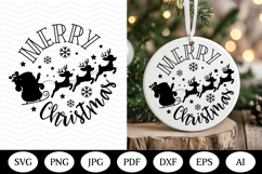 Christmas Ornaments SVG Bundle, christmas round illustration Product Image 2