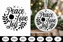 Christmas Ornament SVG Design, christmas round illustration Product Image 1