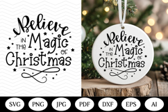 Christmas Ornament SVG Design, christmas round illustration Product Image 1