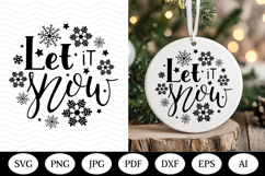 Christmas Ornament SVG Design, christmas round illustration Product Image 1