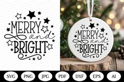 Christmas Ornament SVG Design, christmas round illustration Product Image 1