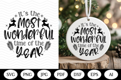 Christmas Ornaments SVG Bundle, christmas round illustration Product Image 11
