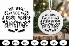 Christmas Ornament SVG Design, christmas round illustration Product Image 1