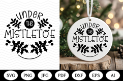 Christmas Ornament SVG Design, christmas round illustration Product Image 1