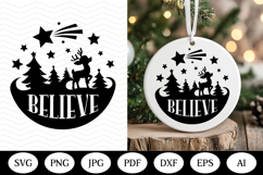 Christmas Ornaments SVG Bundle, christmas round illustration Product Image 10