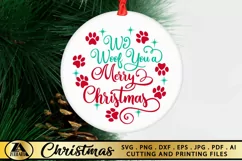 Christmas Ornament SVG We Woof You a Merry Christmas SVG Product Image 4